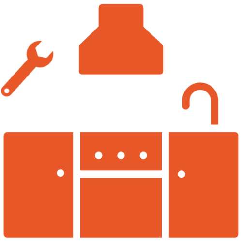 Orange icon of a person wearing a headset with a microphone.